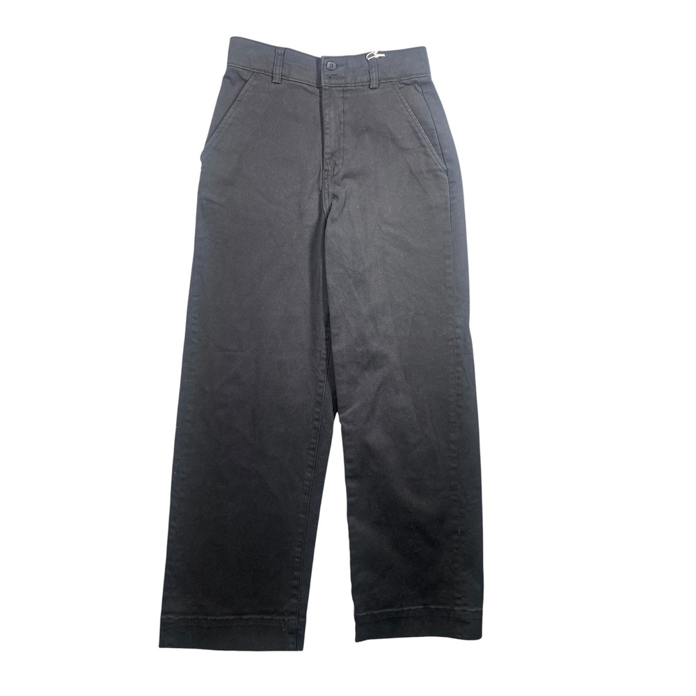 Everlane Pants Womens 2 Black Excellent Organic Cotton The Way-High Curve Pant